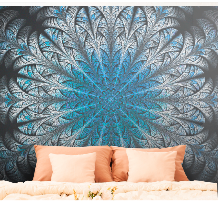 Fotomural moderno motivo de hojas elaborado - TenVinilo