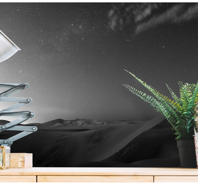 Fotomural montañas dunas del desierto nocturnas - TenVinilo