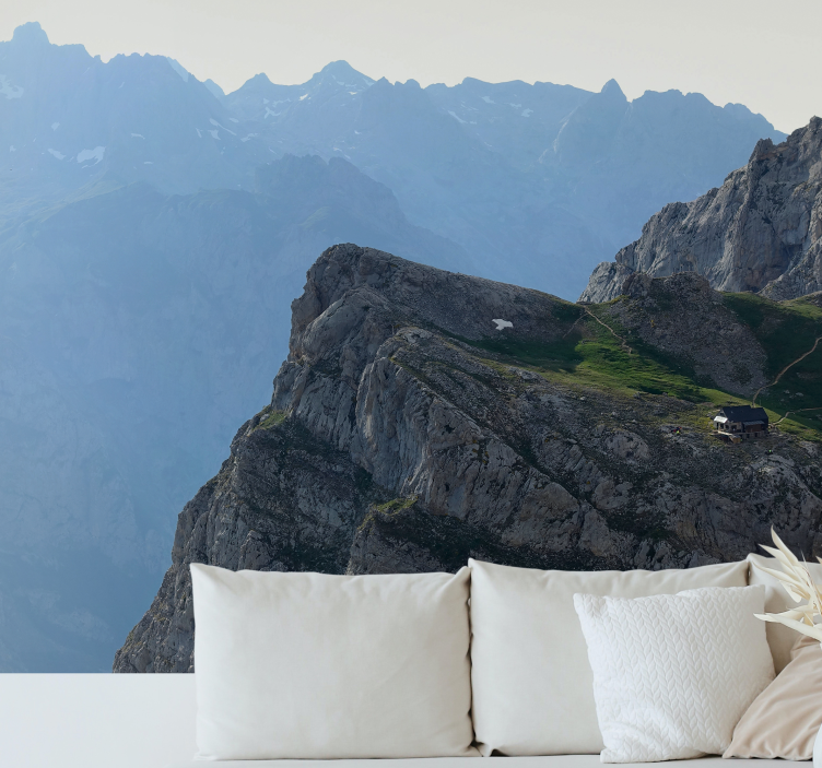 Fotomural montañas gran vista de la montaña - TenVinilo