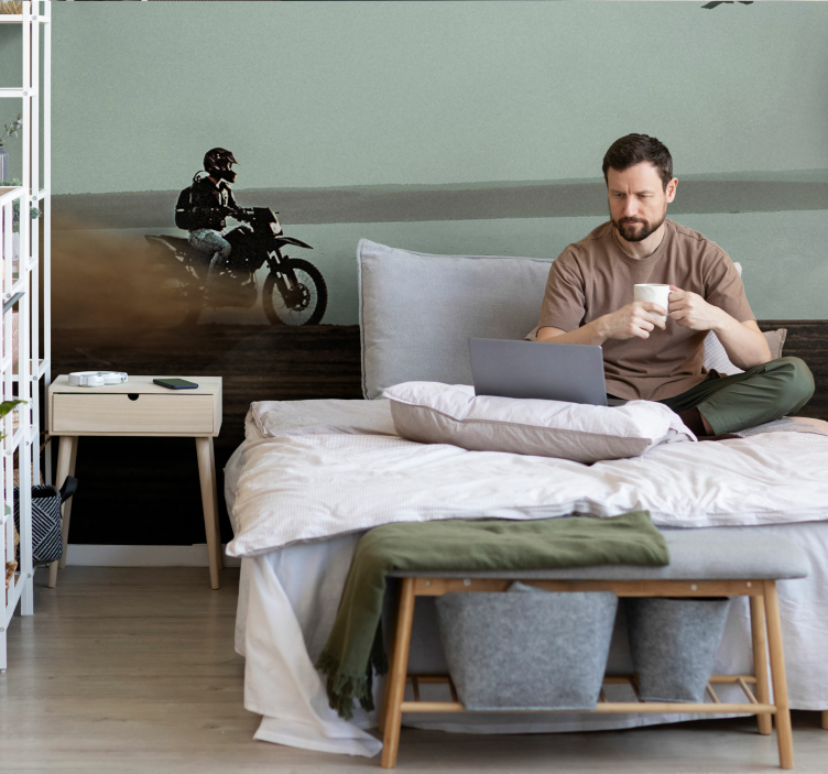 Fotomural motos motorista veloz - TenVinilo