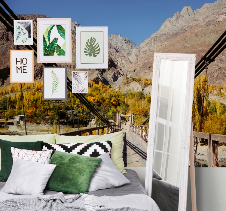 Fotomural naturaleza arreglo de follaje vibrante - TenVinilo