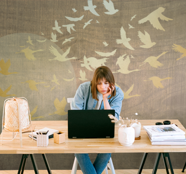 Fotomural naturaleza aves en vuelo - TenVinilo