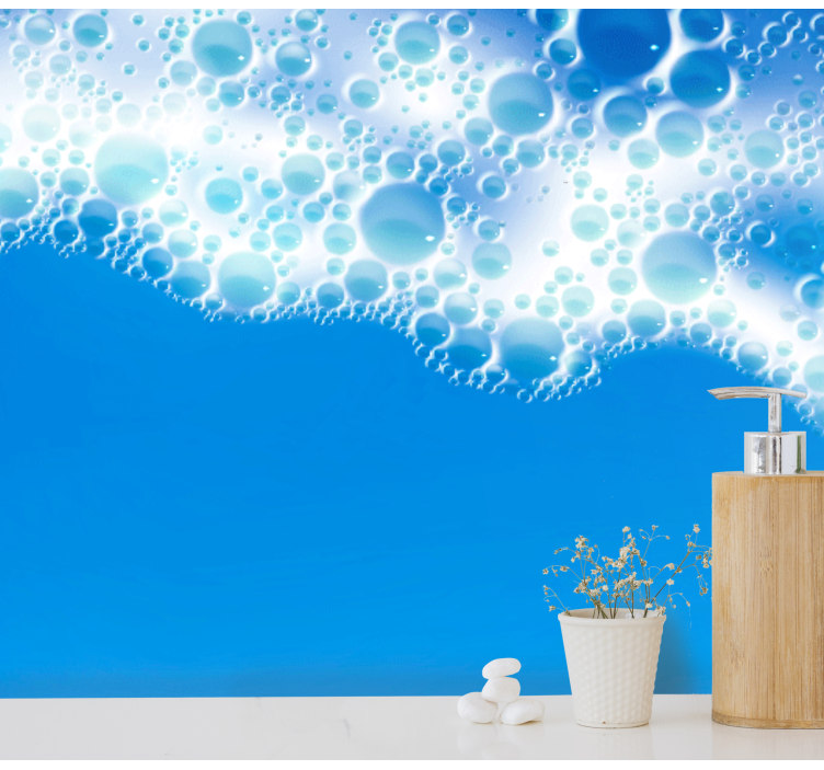 Fotomural naturaleza diseño olas de burbuja - TenVinilo