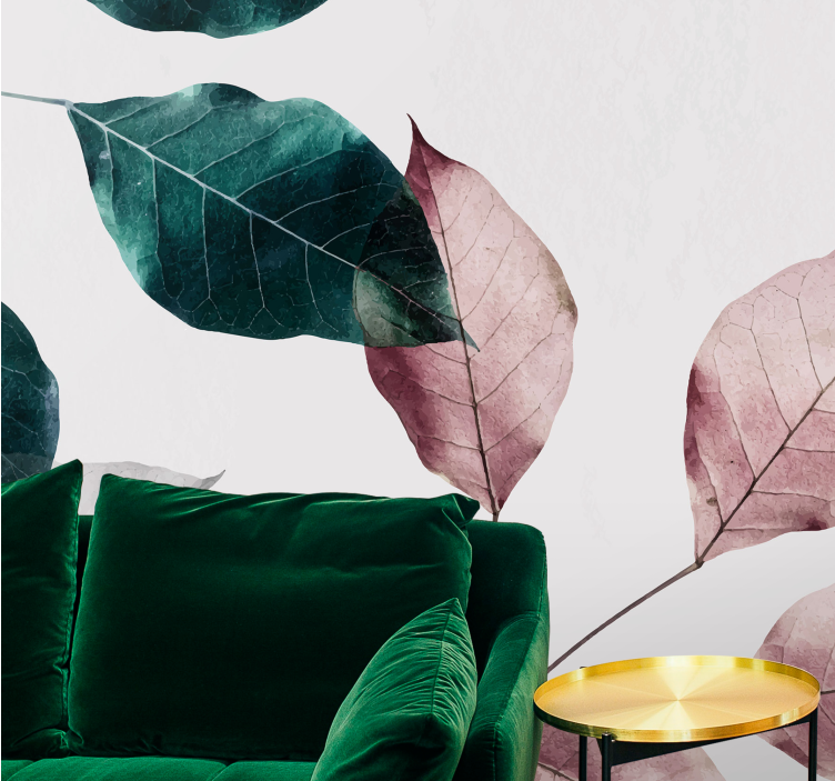 Fotomural naturaleza elementos de hojas elegantes - TenVinilo