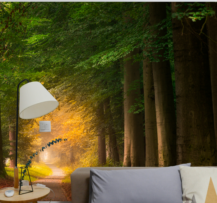 Fotomural naturaleza escena del sendero forestal - TenVinilo