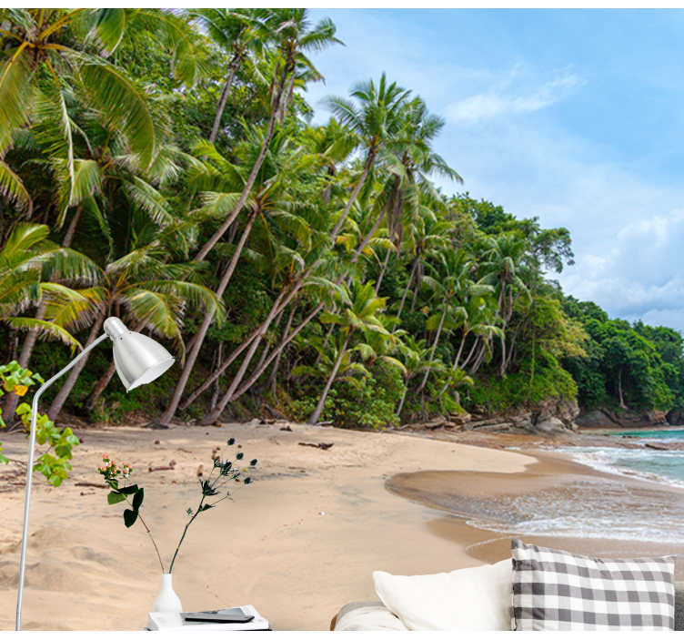 Fotomural naturaleza oasis de playa tropical - TenVinilo