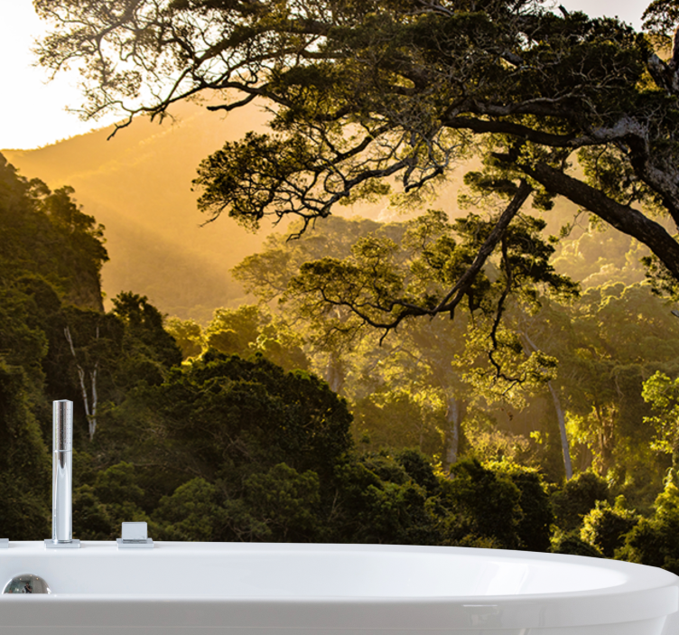 Fotomural naturaleza paisaje boscoso verdoso - TenVinilo