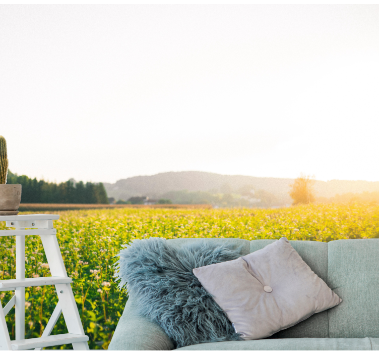 Fotomural naturaleza paisaje de pradera tranquila - TenVinilo