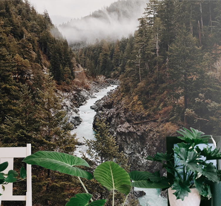 Fotomural naturaleza paisaje del río majestuoso - TenVinilo