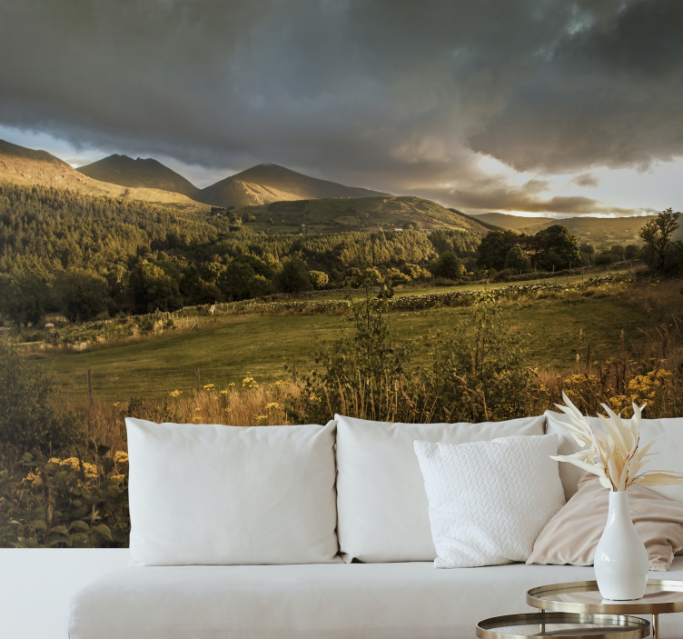 Fotomural naturaleza paisaje montañés sereno - TenVinilo