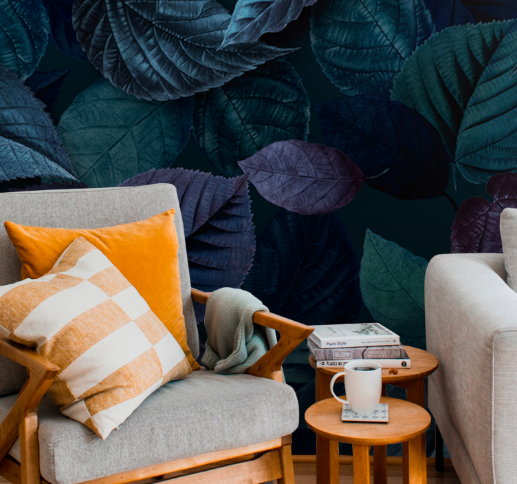 Fotomural naturaleza patrones de hojas suaves - TenVinilo