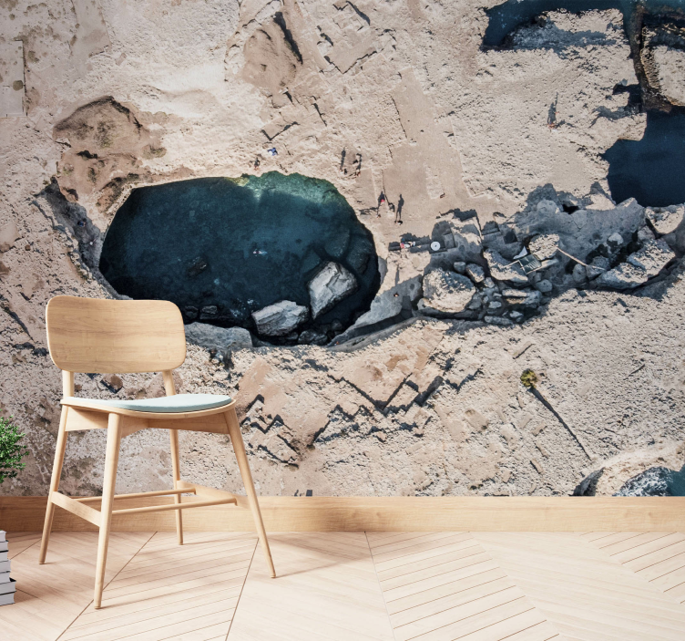 Fotomural naturaleza piscina oceánica rocosa - TenVinilo