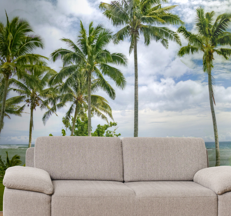 Fotomural naturaleza vista de palmas tropicales - TenVinilo