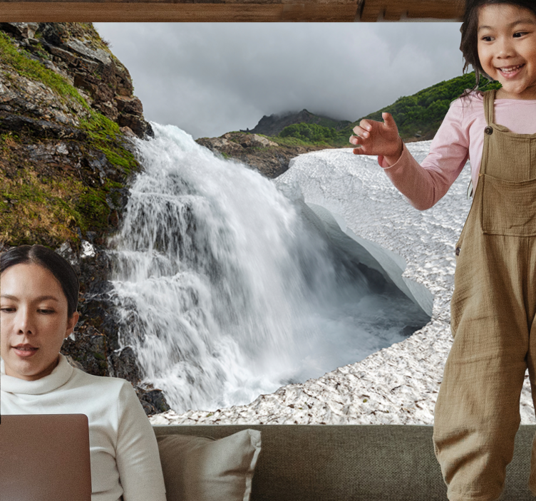 Fotomural naturaleza vista escénica de cascada - TenVinilo