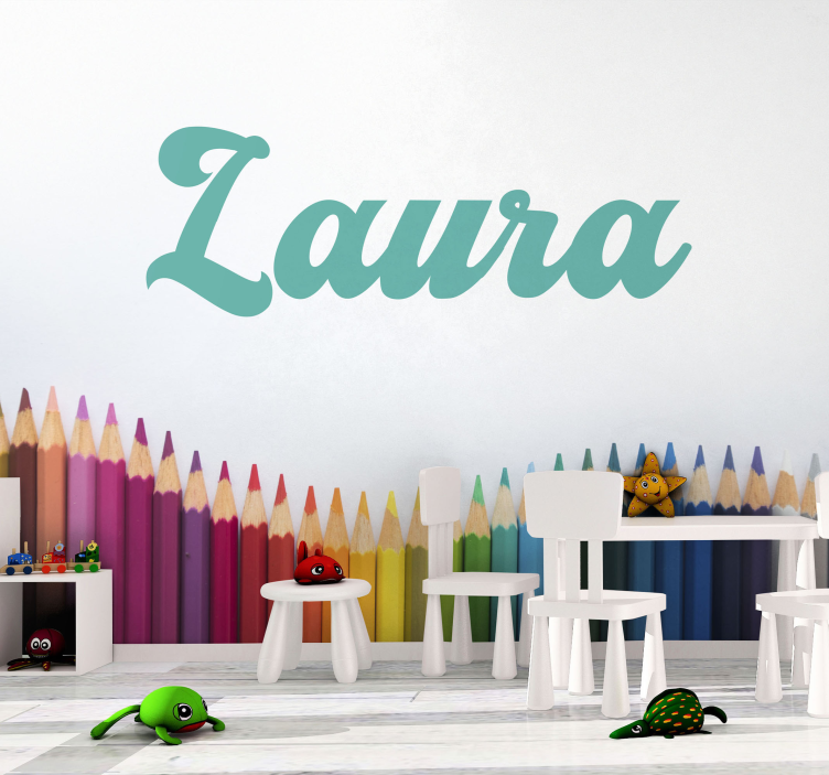 Fotomural personalizable nombre en cursiva - TenVinilo