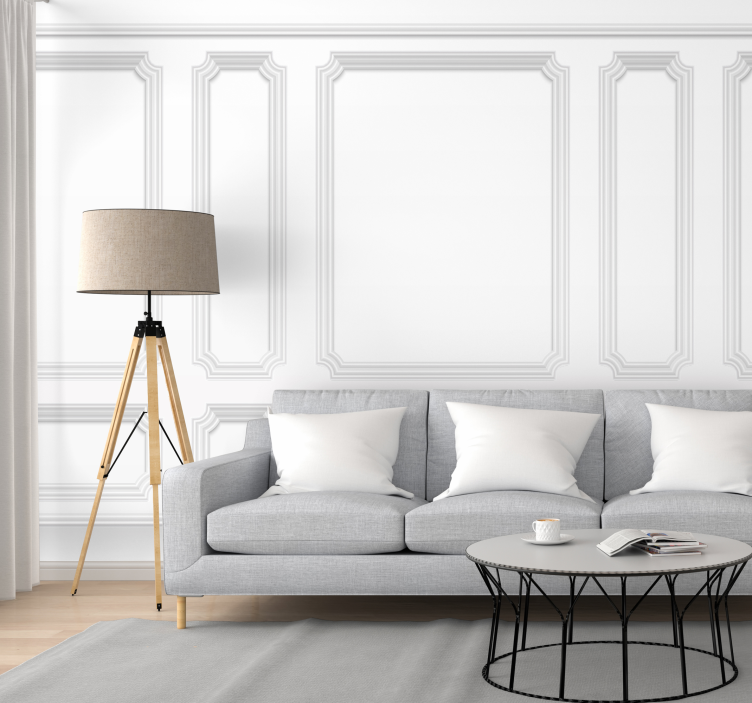 Papel pintado vintage cuarterones clásicos - TenVinilo