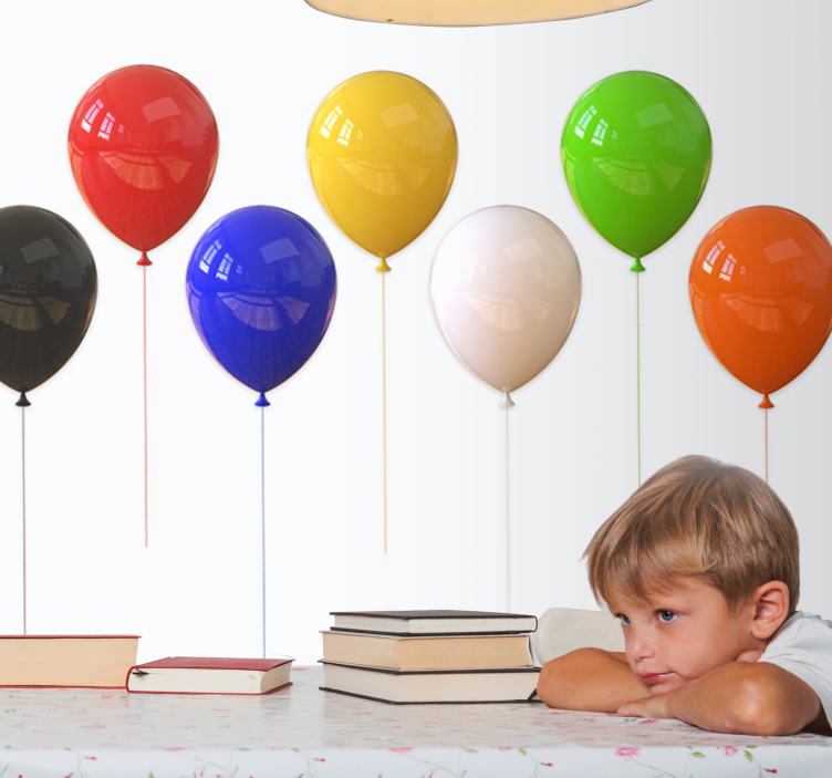 Fotomural textura exhibición de globos coloridos - TenVinilo