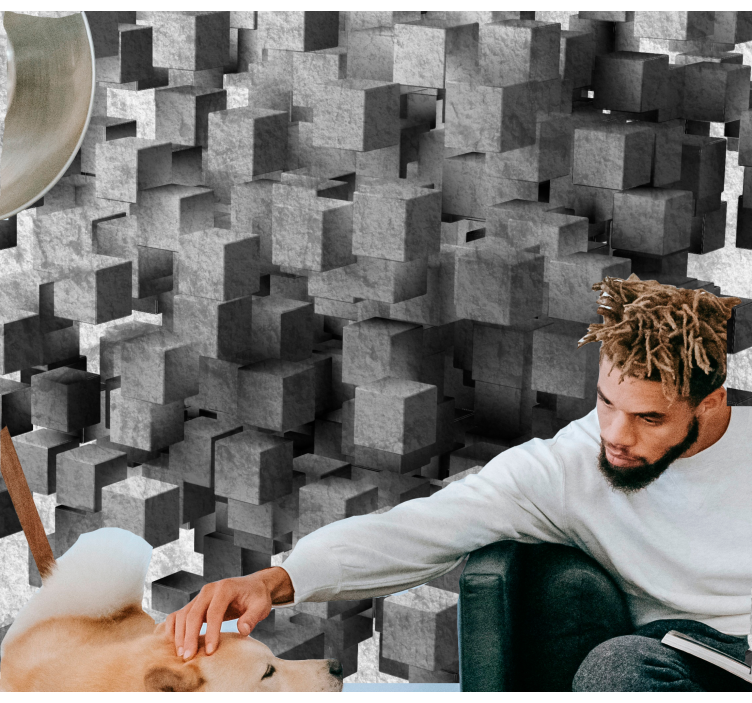 Fotomural textura patrón de superficie cubica - TenVinilo