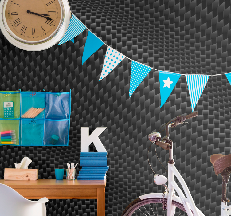 Fotomural textura patrón negro texturizado - TenVinilo