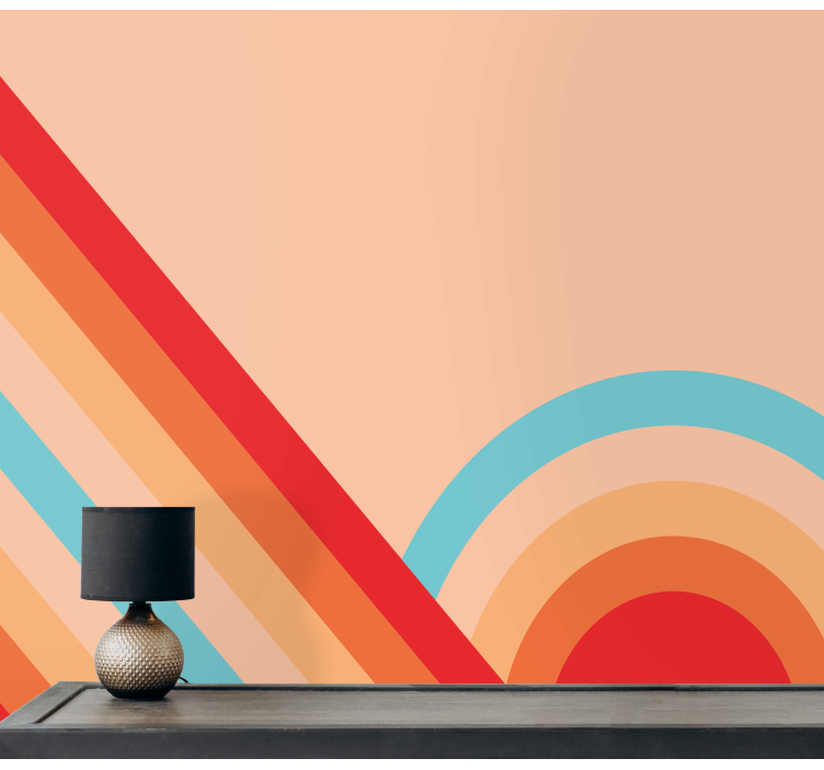 Fotomural textura patrones geométricos retro - TenVinilo