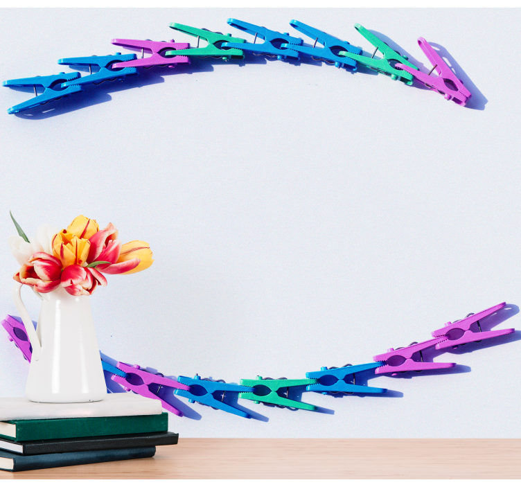 Fotomural texturas arreglo de clips coloridos - TenVinilo