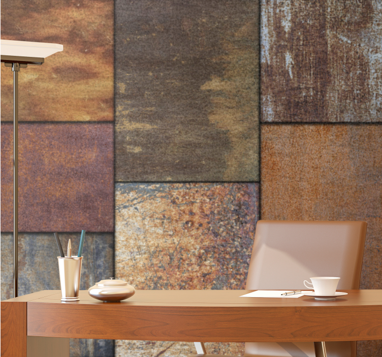 Fotomural texturas paneles rústicos texturizados - TenVinilo