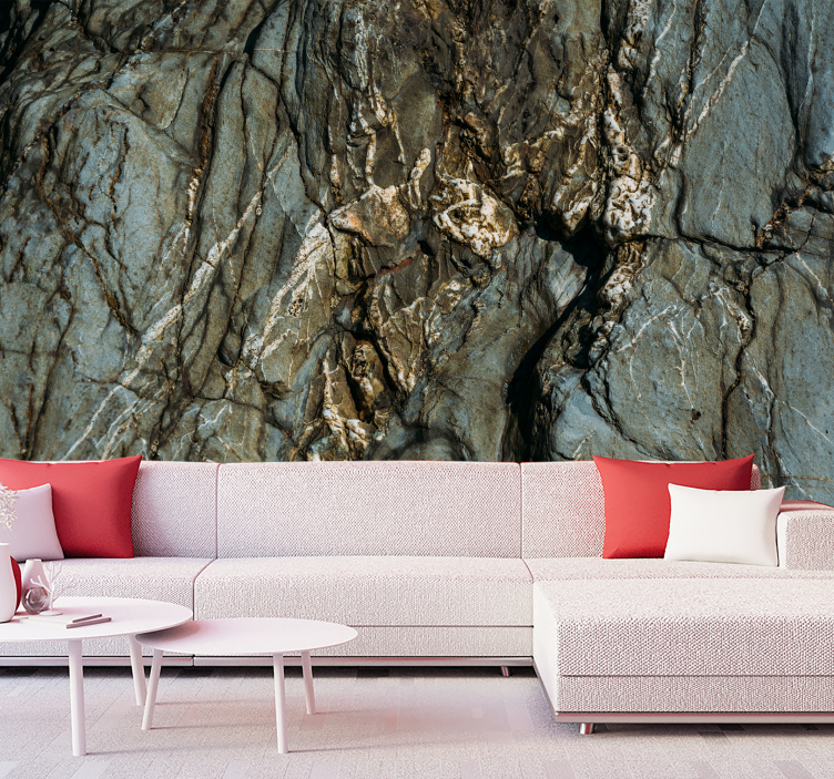 Fotomural texturas superficie de piedra agrietada - TenVinilo