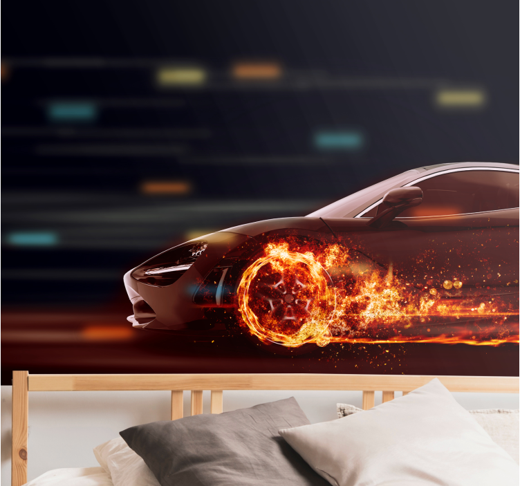 Fotomural vehículo movimiento de carrera dinámico - TenVinilo