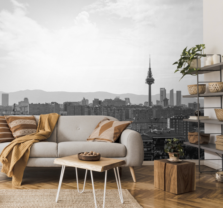 Fotomural vistas de Madrid y pirulí - TenVinilo