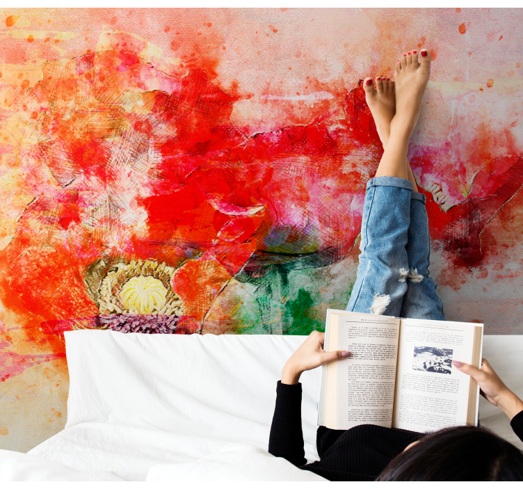 Mural de pared flores arreglo botánico vivo - TenVinilo