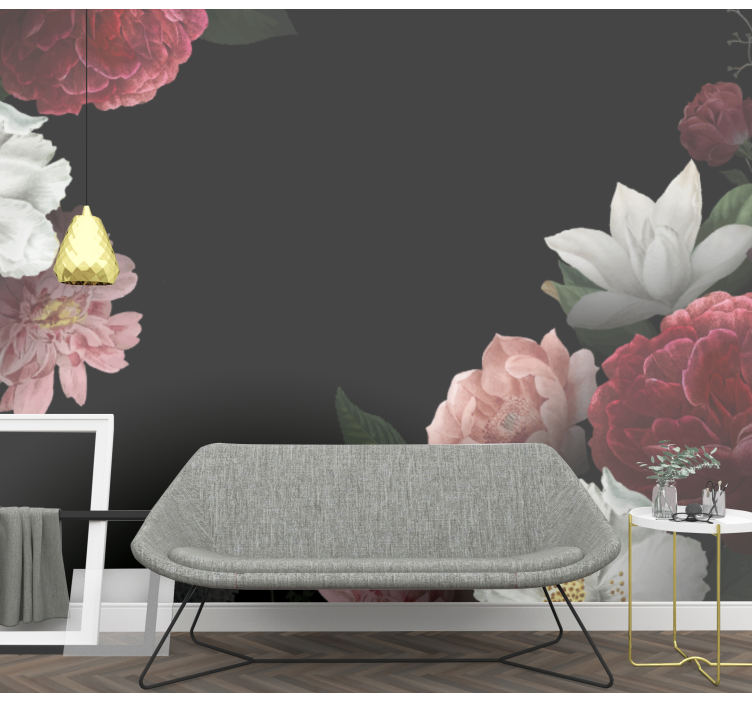 Mural de pared flores arreglo floral exquisito - TenVinilo