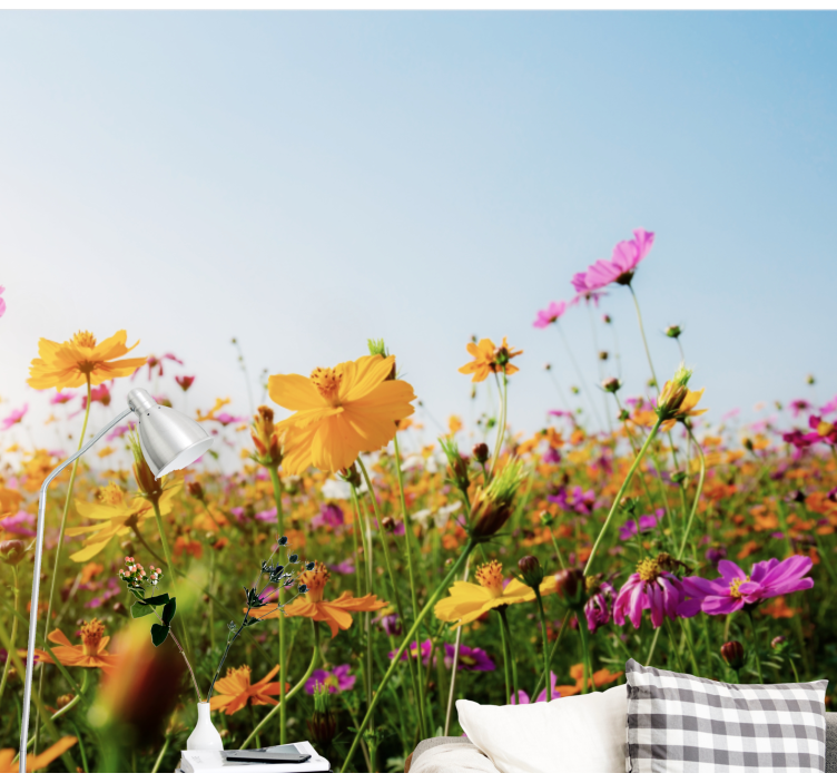 Mural de pared flores flora colorida en floración - TenVinilo