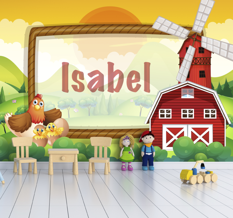 Mural de pared infantil amigos de la granja - TenVinilo