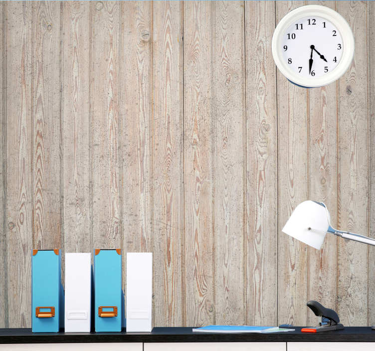 Mural de pared madera paneles de madera clara - TenVinilo