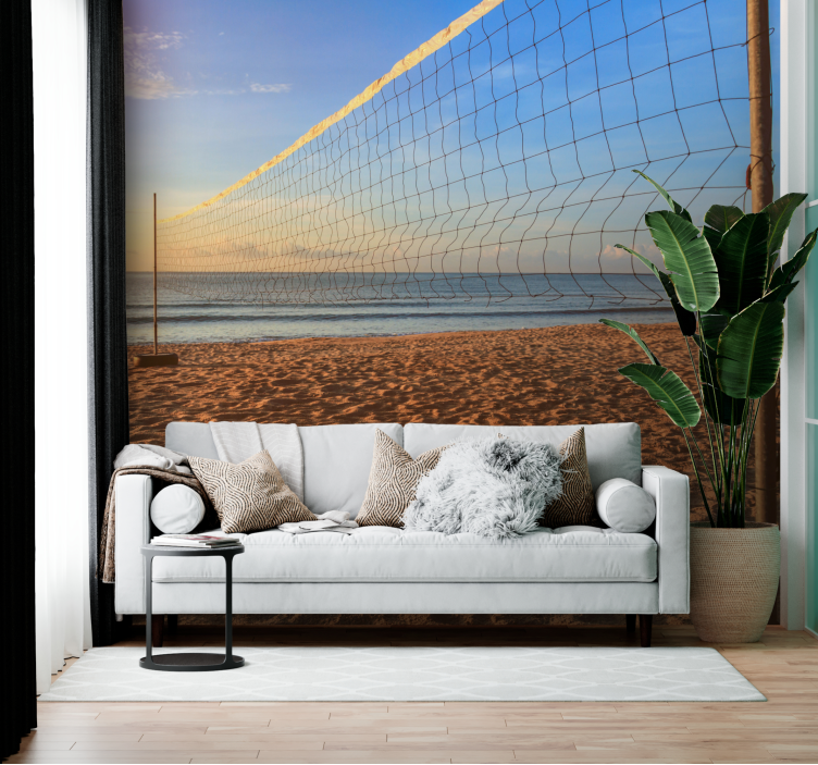 Mural para habitaciones red volley playa - TenVinilo