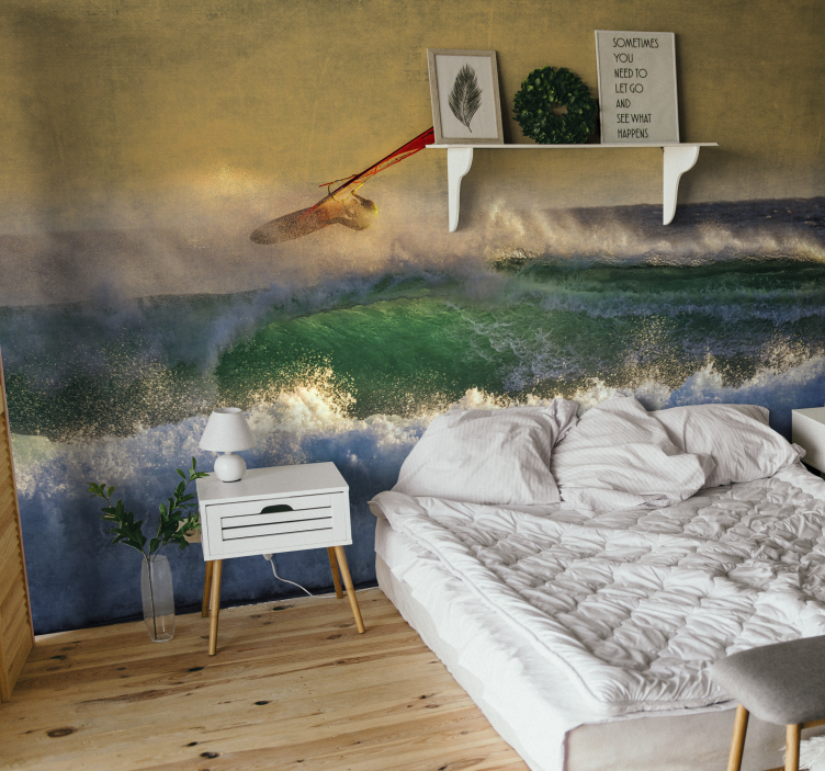 Papel mural mar windsurf olas - TenVinilo