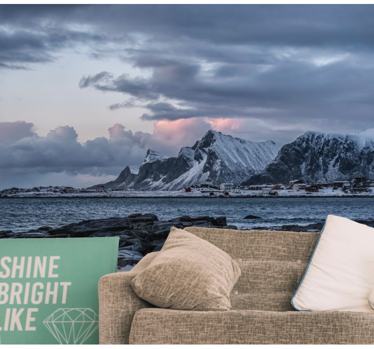 Papel pintado paisaje cumbres heladas - TenVinilo