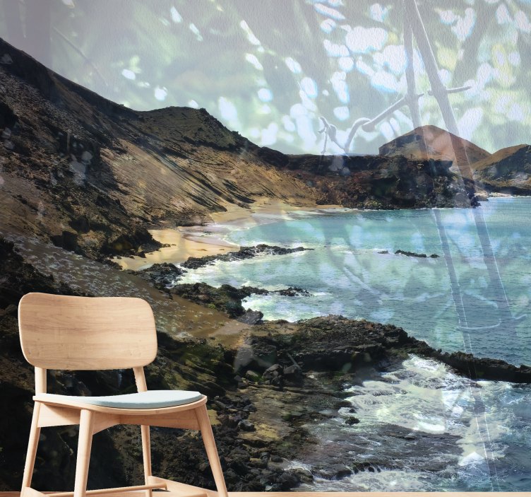 Papel pintado paisaje formación de piedra costera - TenVinilo