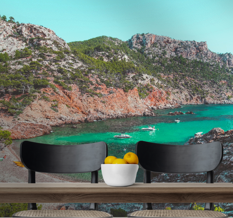 Papel pintado paisaje vista al mar cove - TenVinilo