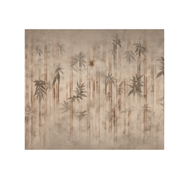 Mural pared salón bosque de bambú vintage - TenVinilo