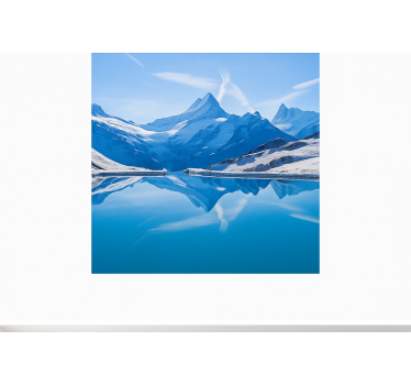 Fotomural montañas reflexiones sobre el lago bachalpsee - TenVinilo