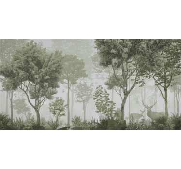 Papel pintado bosque escape a la naturaleza tranquila - TenVinilo