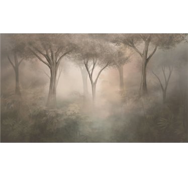 Papel pintado bosque bosque sepia nebuloso - TenVinilo