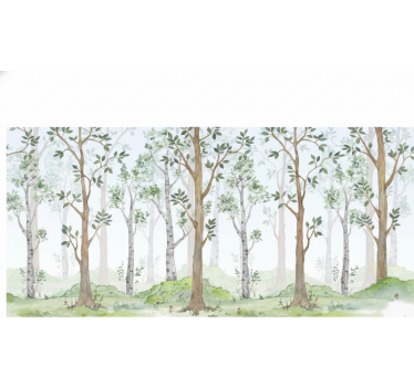 Papel pintado bosque pastel brisa del bosque - TenVinilo