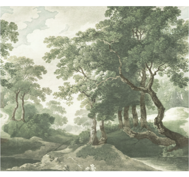 Papel pintado bosque naturaleza clásica atemporal - TenVinilo