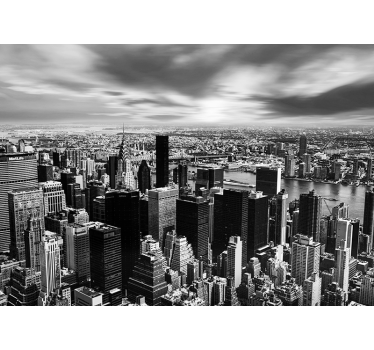 Fotomural de ciudad Nueva York en blanco y negro - TenVinilo