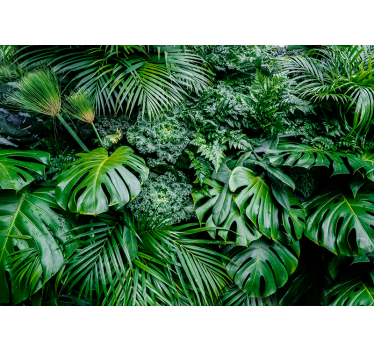 Papel pintado paisaje hojas tropicales - TenVinilo
