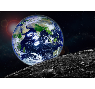 Fotomural Planeta Tierra desde la Luna - TenVinilo