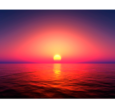 Fotomural de paisaje atardecer en el mar - TenVinilo