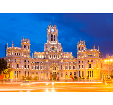 Mural ciudad Madrid Palacio Cibeles - TenVinilo